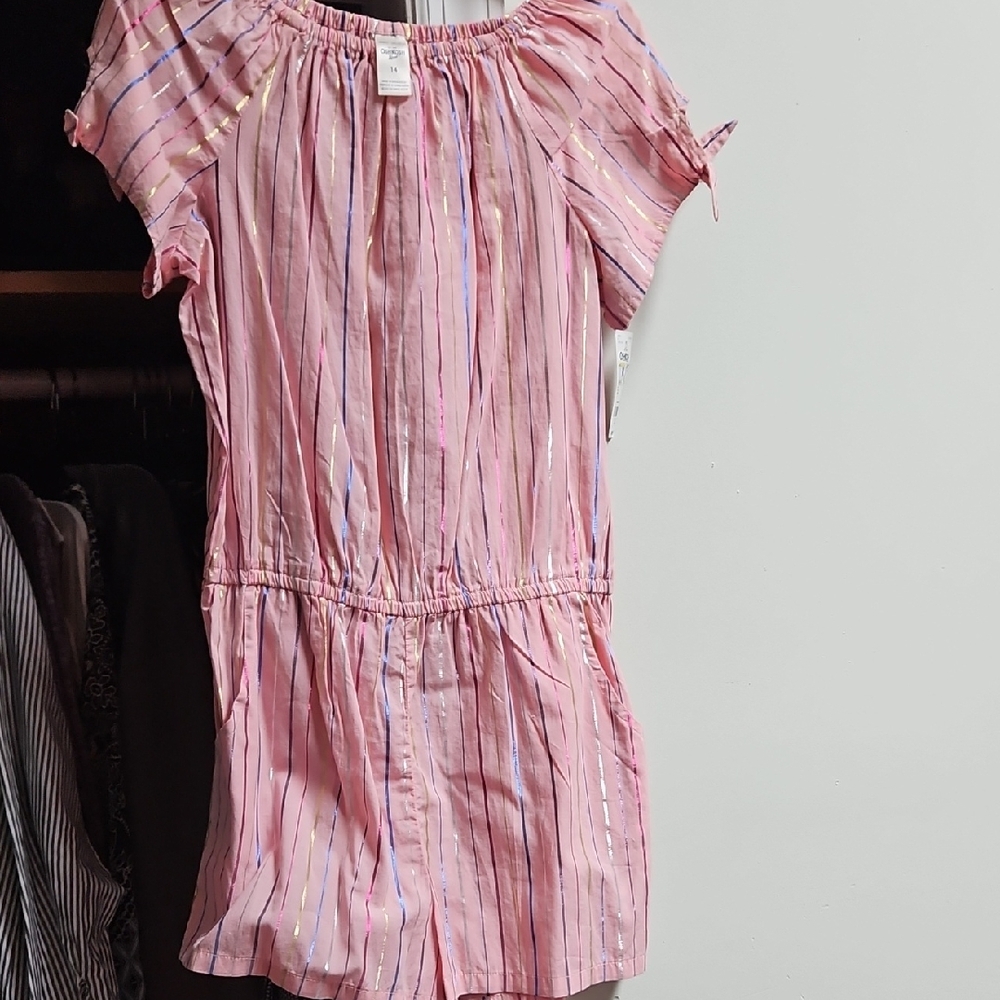 OshKosh B'gosh Pink and Multicolor Striped Romper***BUNDLE FOR EXTRA DISCOUNT **